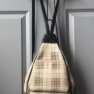 Plaid Backpack purse